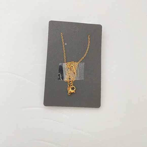 18k Gold Double Heart Necklace 16"- 18" - Picture 5 of 6